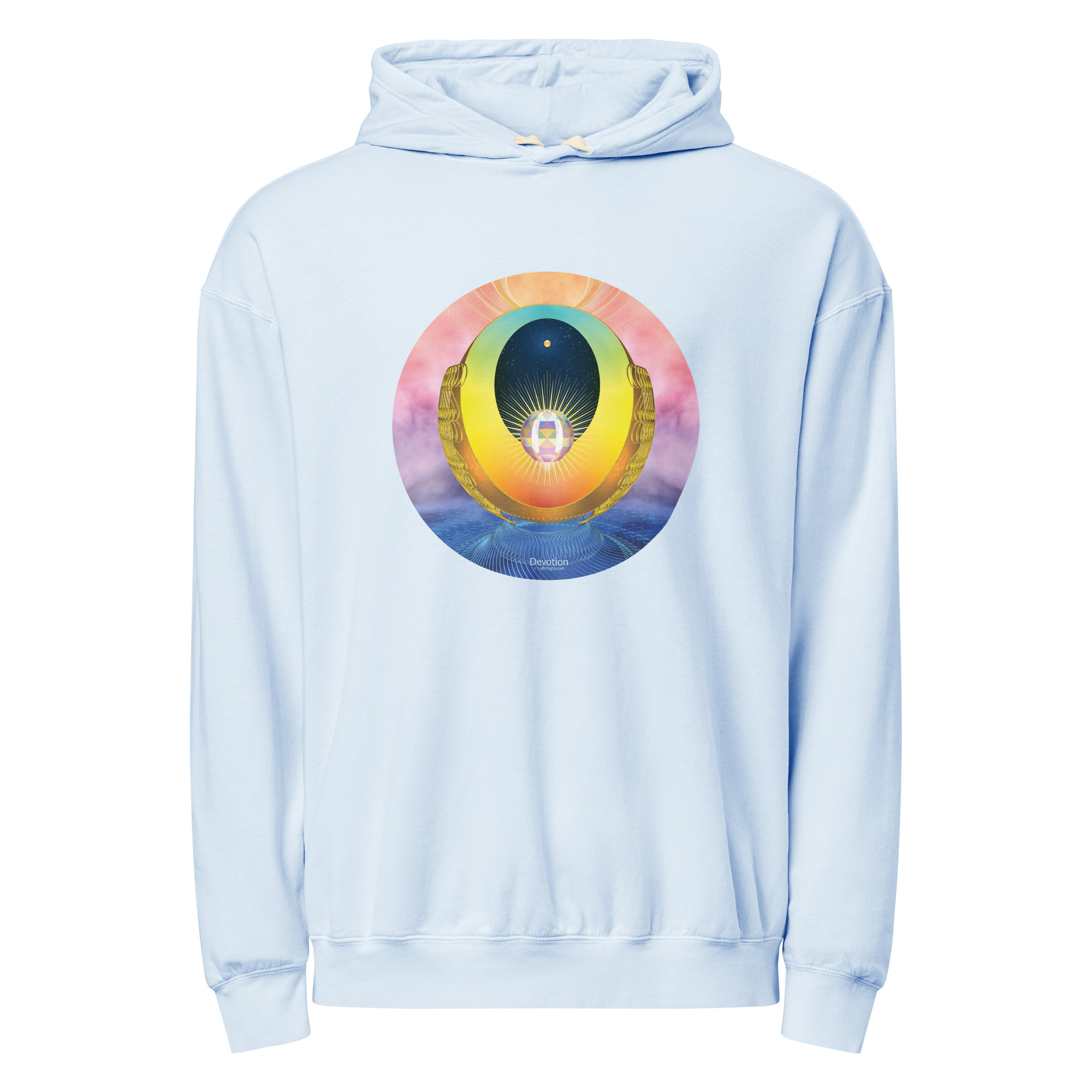Unisex garment-dyed lightweight hoodie